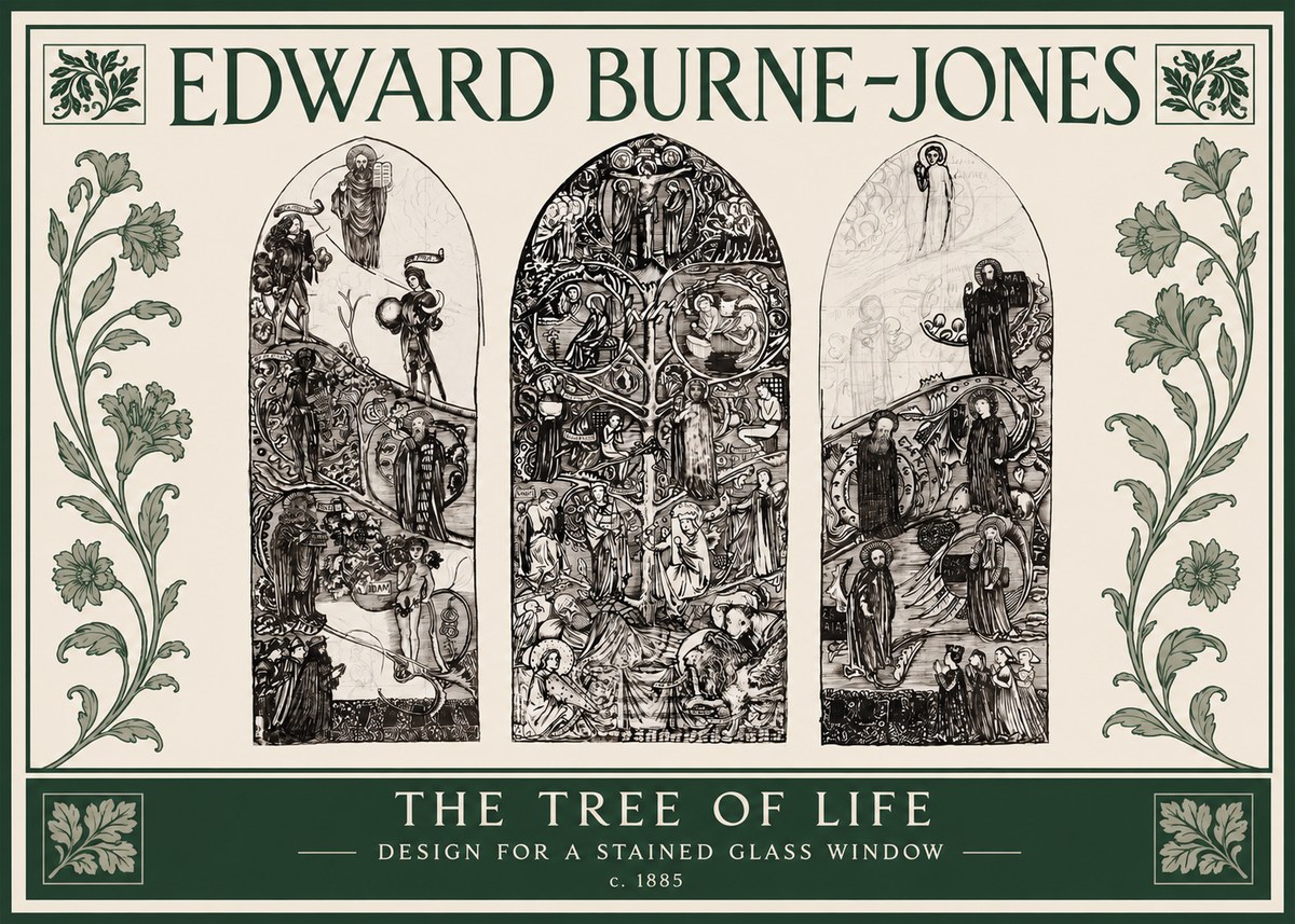 Edward Burne-Jones The Tree of Life No3 - Póster