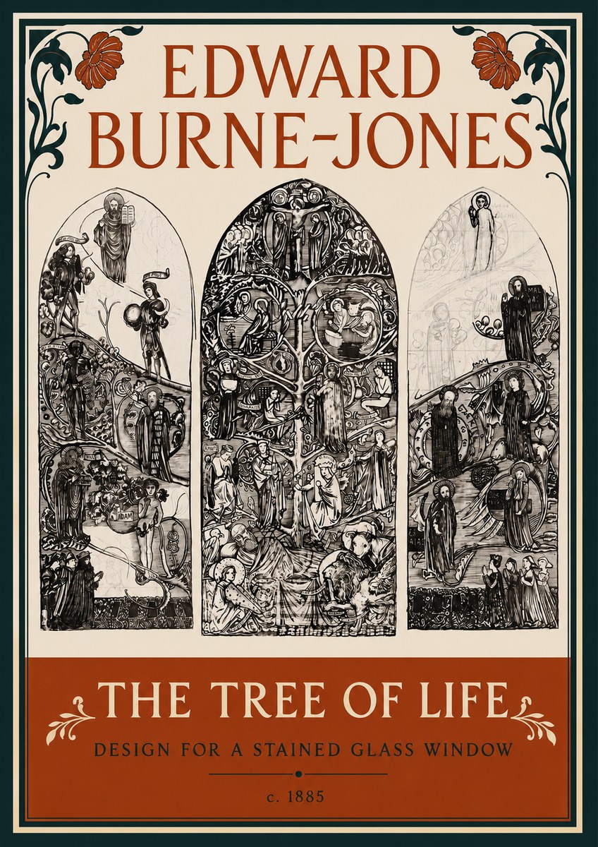 Edward Burne-Jones The Tree of Life No4 - Póster