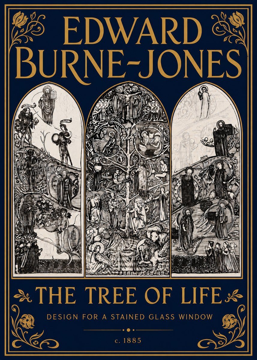Edward Burne-Jones The Tree of Life No5 - Póster