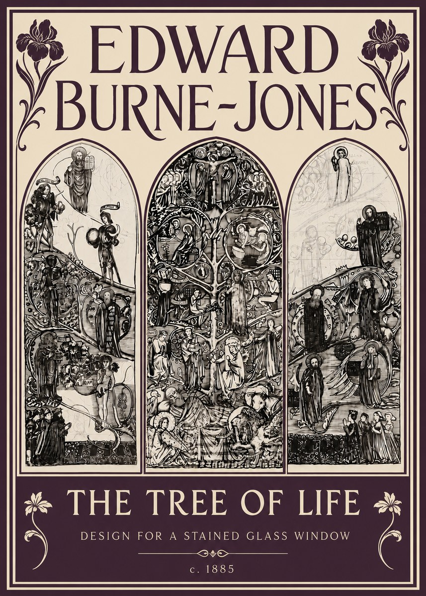 Edward Burne-Jones The Tree of Life No6 - Póster