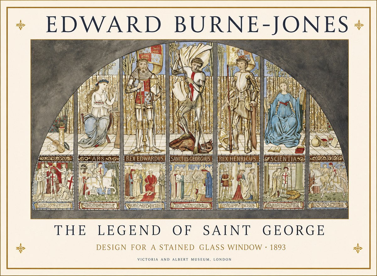 Edward Burne-Jones The Legend of Saint George No1 - Póster