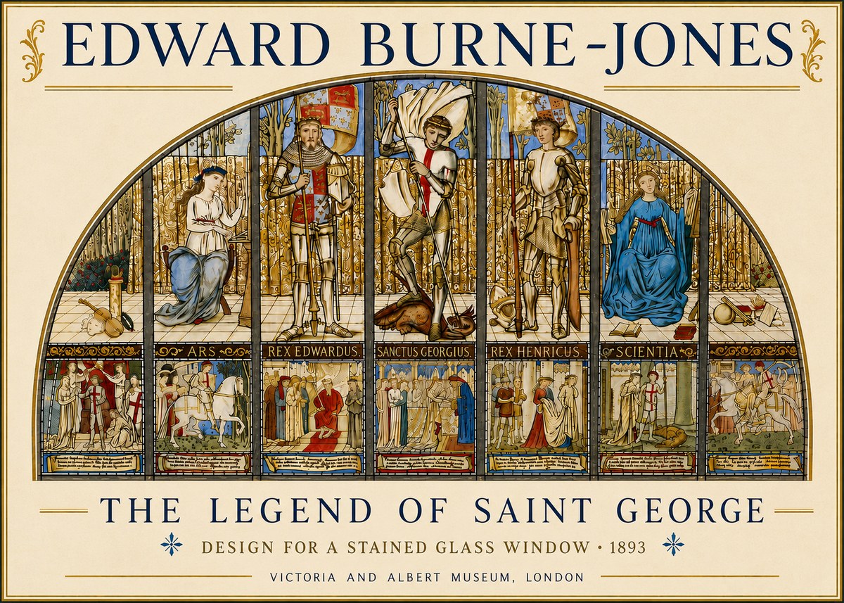 Edward Burne-Jones The Legend of Saint George No6 - Póster