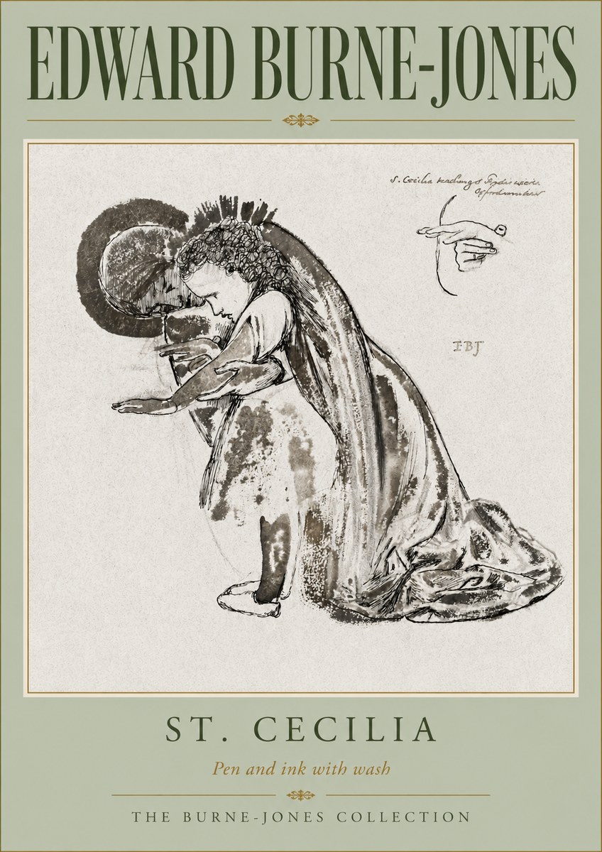 Edward Burne-Jones St. Cecilia No5 - Póster