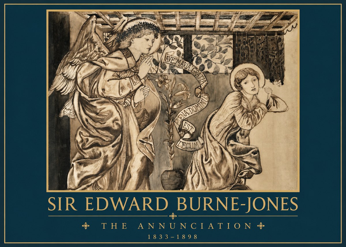 Edward Burne-Jones The Annunciation II No2 - Póster