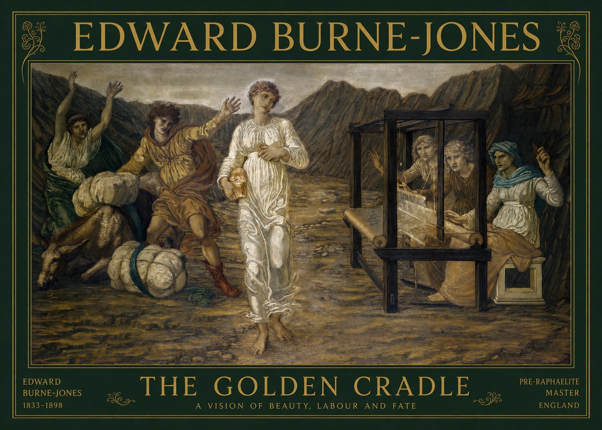 Edward Burne-Jones The Golden Cradle No1 - Póster