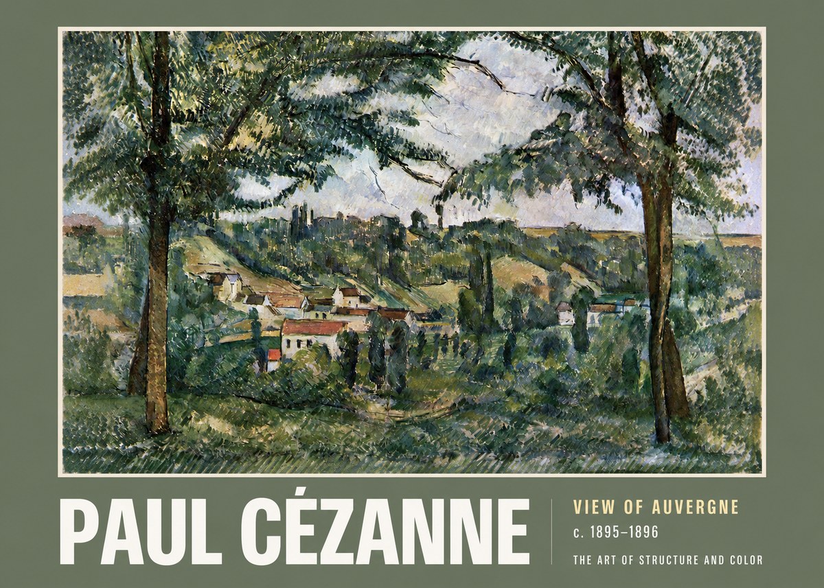 Paul Cézanne View of Auvergne No2 - Póster