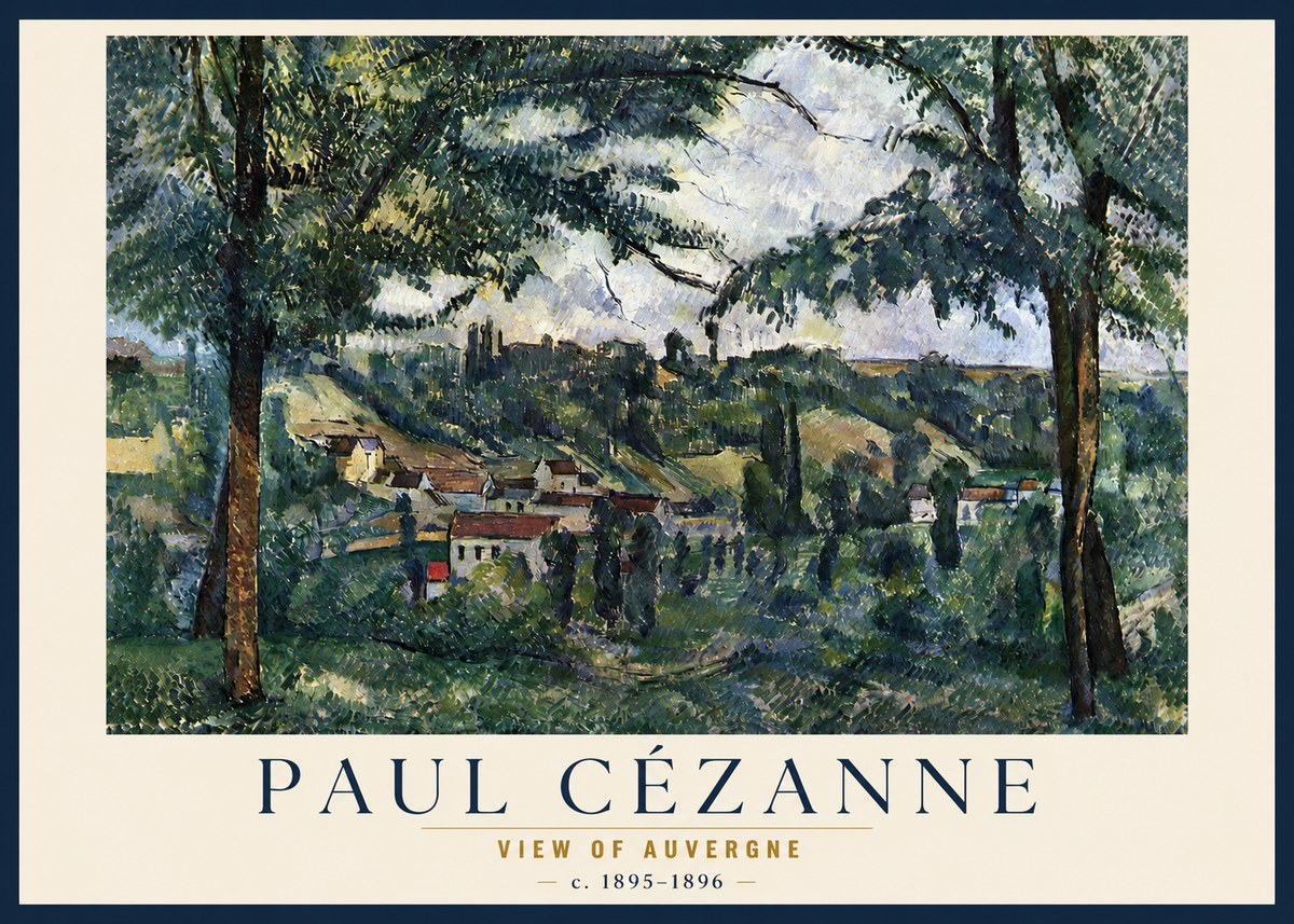 Paul Cézanne View of Auvergne No3 - Póster
