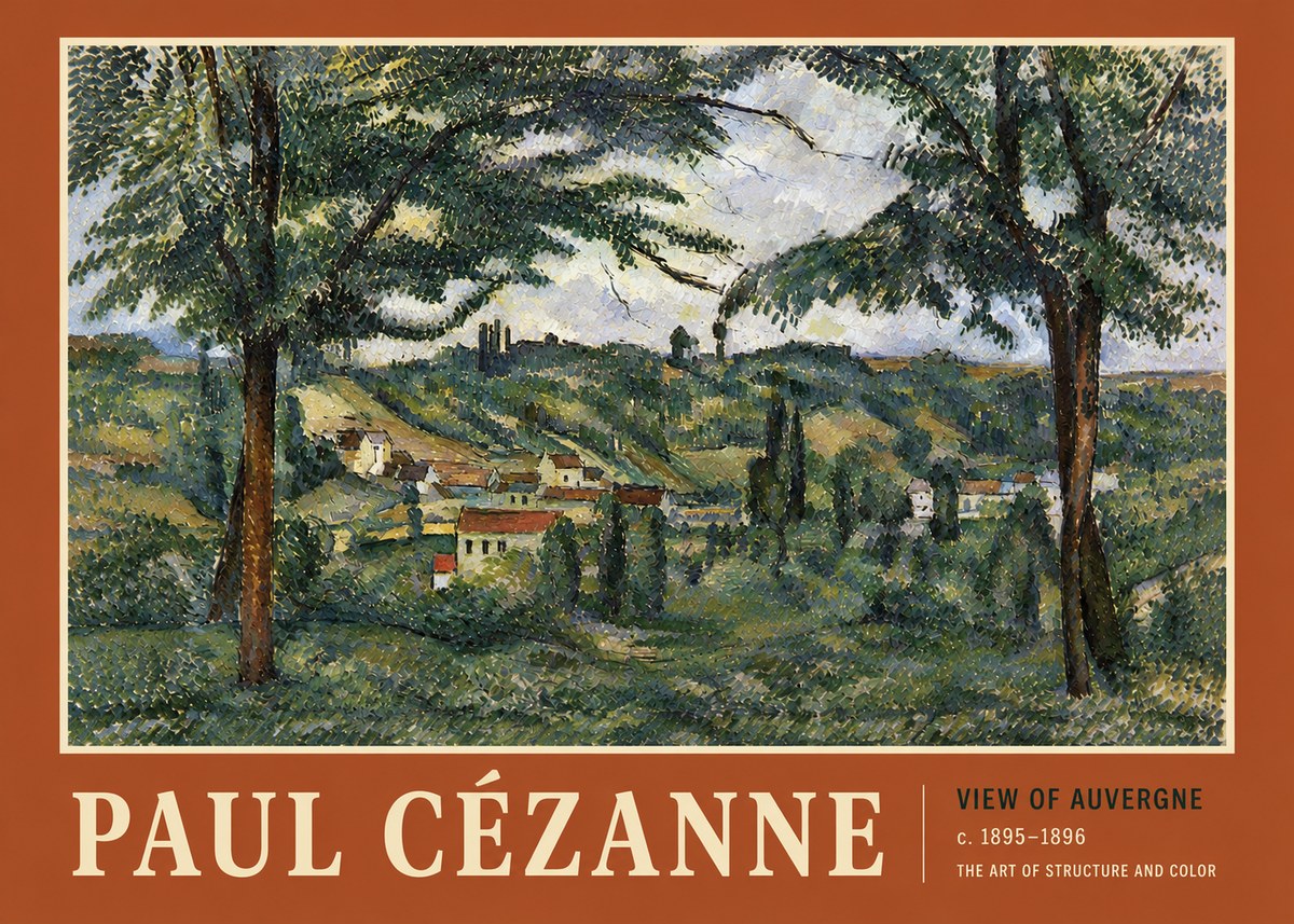 Paul Cézanne View of Auvergne No5 - Póster