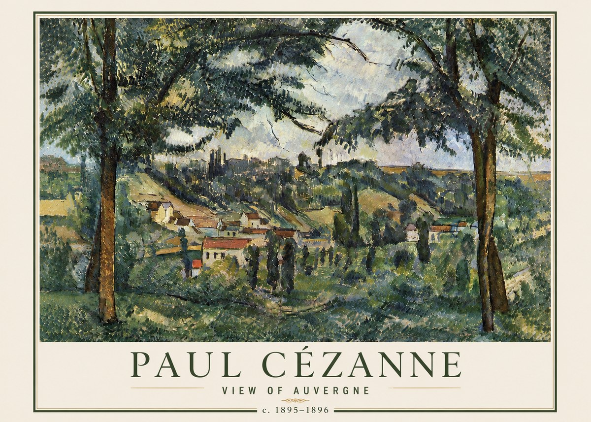 Paul Cézanne View of Auvergne No6 - Póster