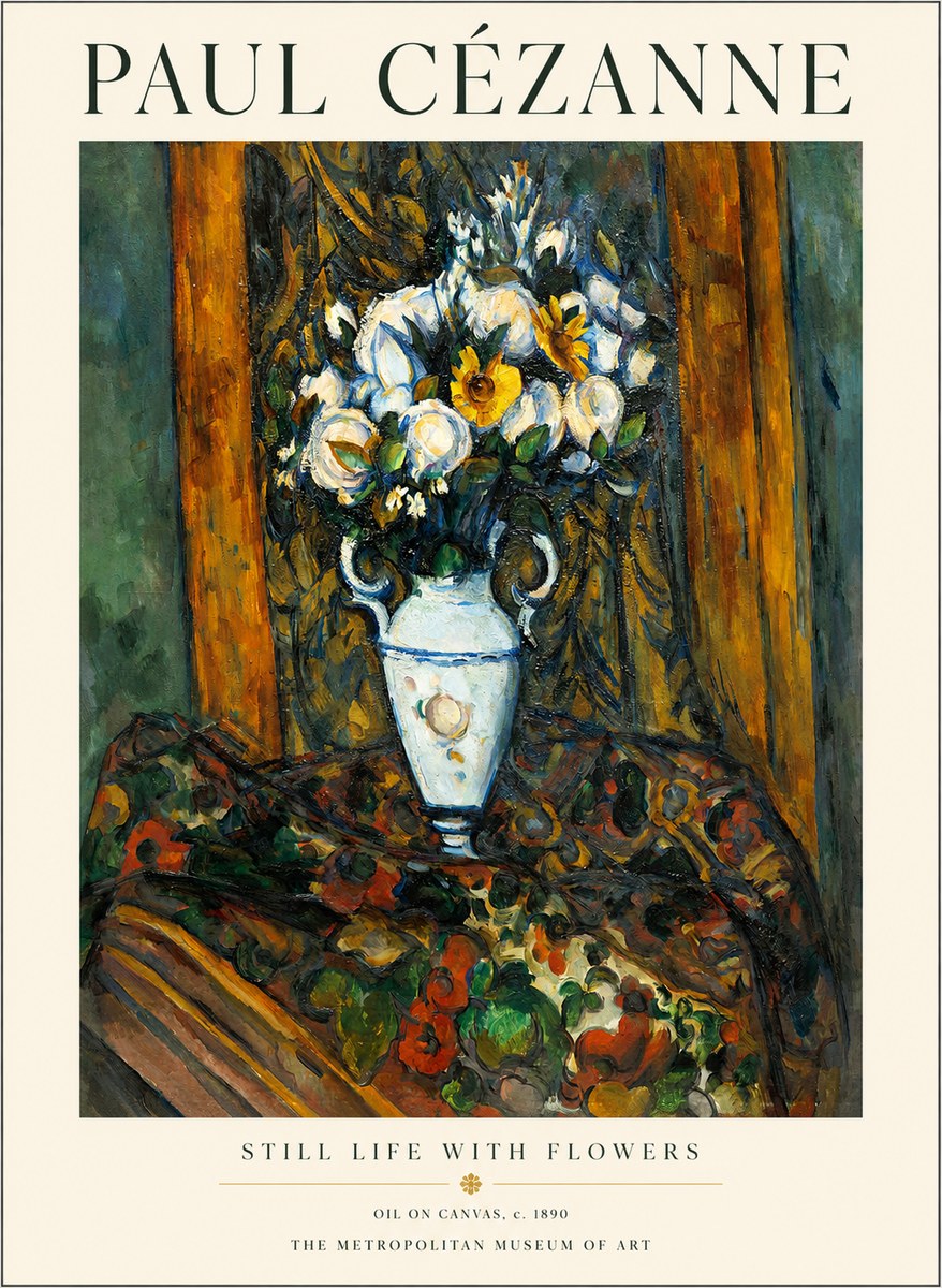 Paul Cézanne Still Life with Flowers No1 - Póster