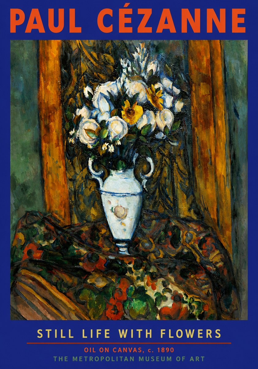 Paul Cézanne Still Life with Flowers No2 - Póster