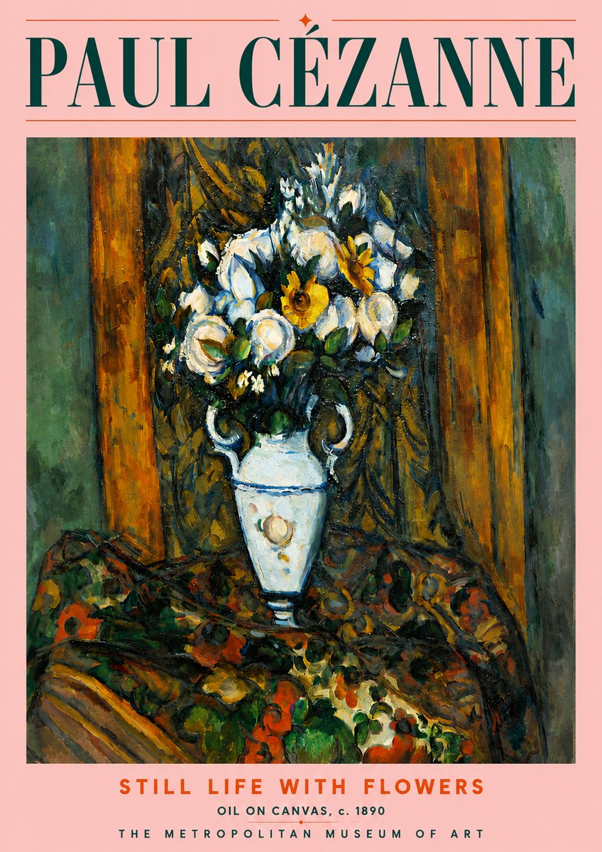 Paul Cézanne Still Life with Flowers No4 - Póster