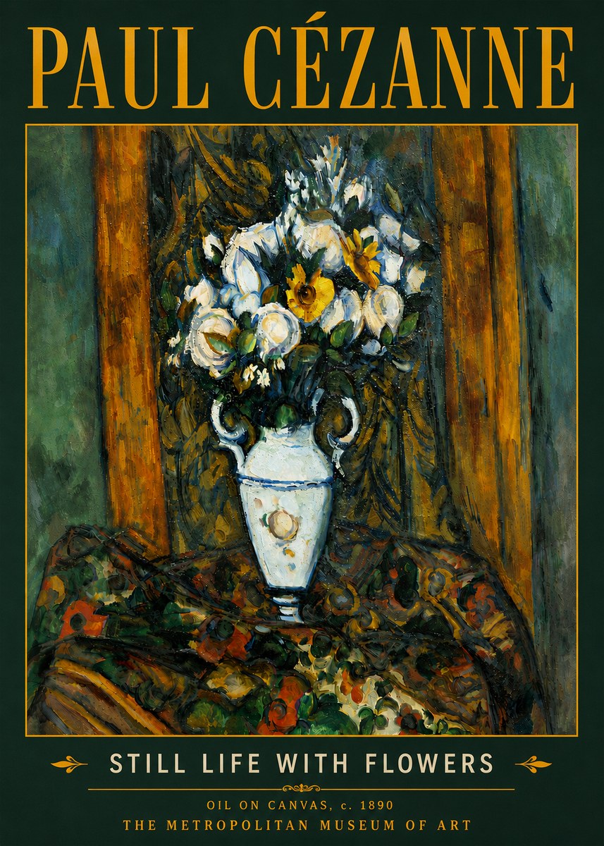 Paul Cézanne Still Life with Flowers No6 - Póster