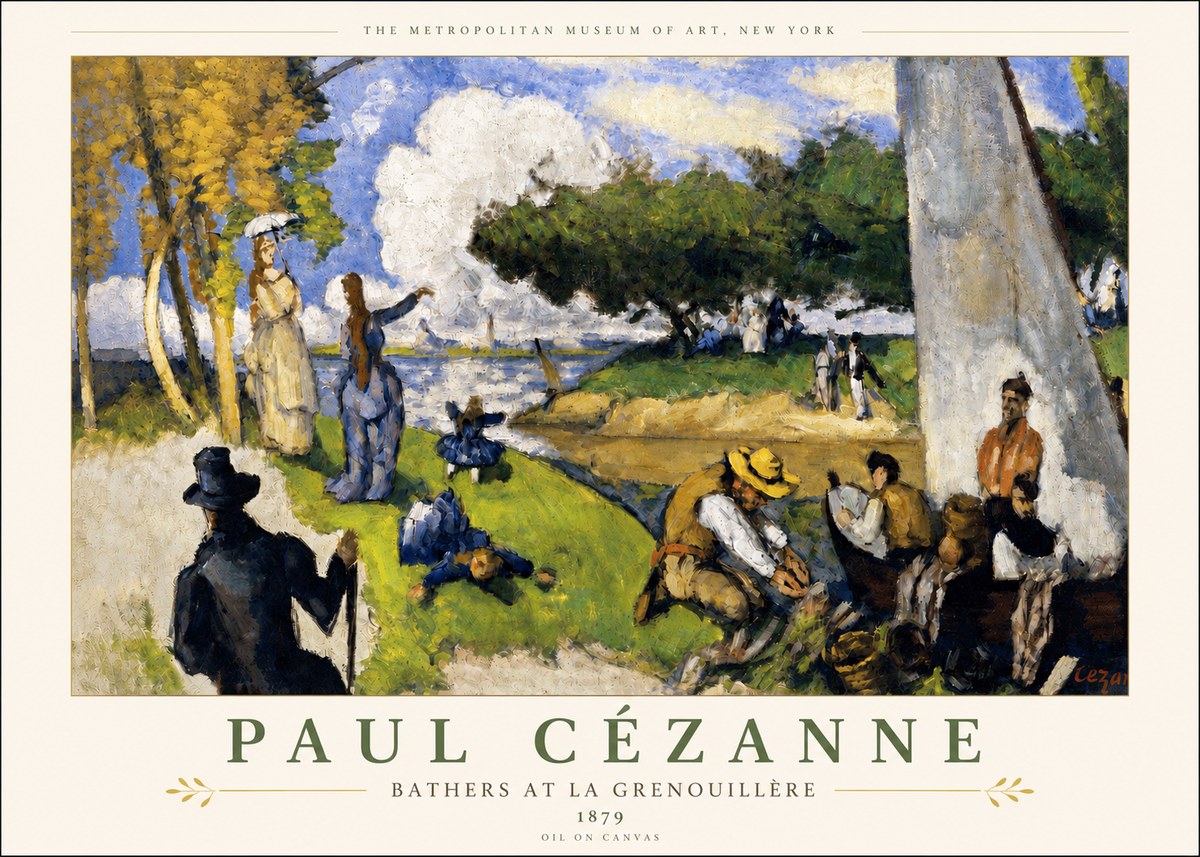 Paul Cézanne Bathers at La Grenouillère No3 - Póster