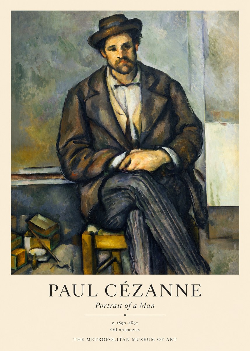 Paul Cézanne Portrait of a Man III No1 - Póster