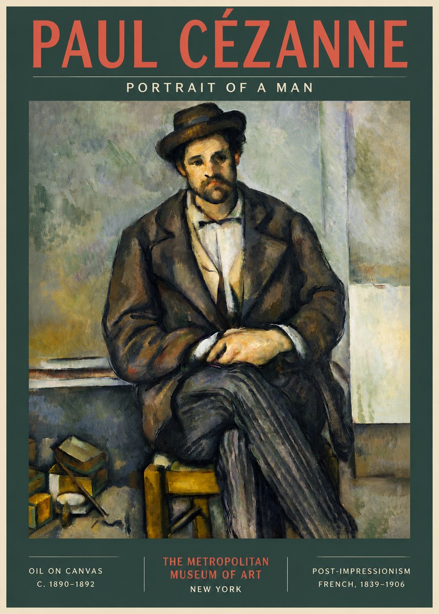 Paul Cézanne Portrait of a Man III No3 - Póster