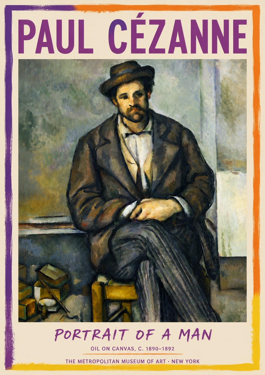 Paul Cézanne Portrait of a Man III No4 - Póster