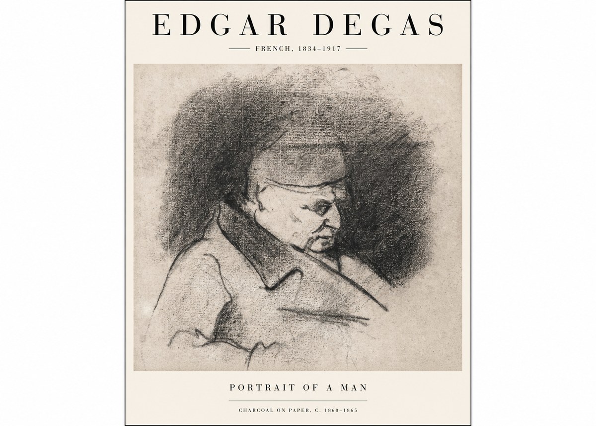 Edgar Degas Portrait of a Man No1 - Póster