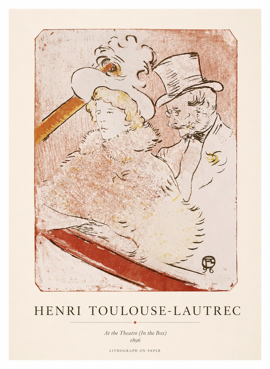 Toulouse-Lautrec At the Theatre (in the Box) No1 - Póster