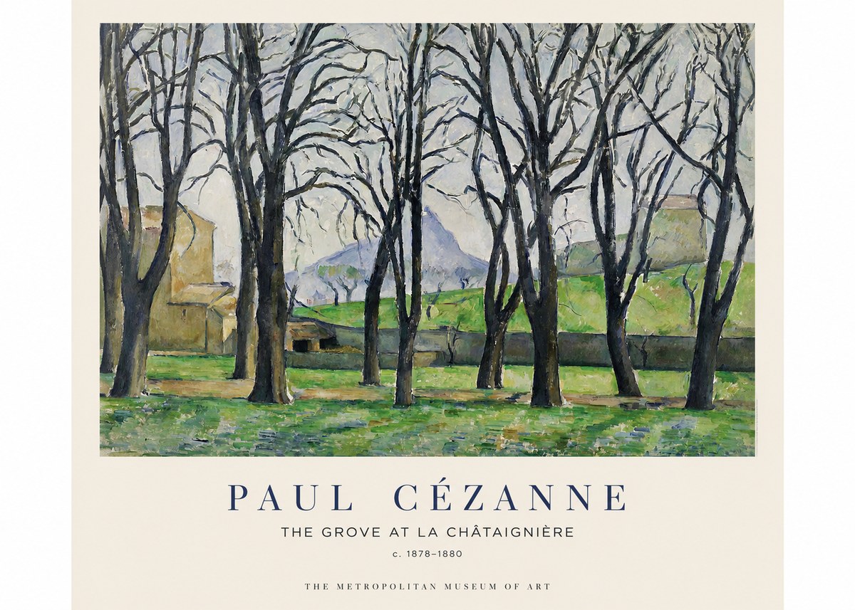 Paul Cézanne The Grove at La Châtaignière No1 - Póster