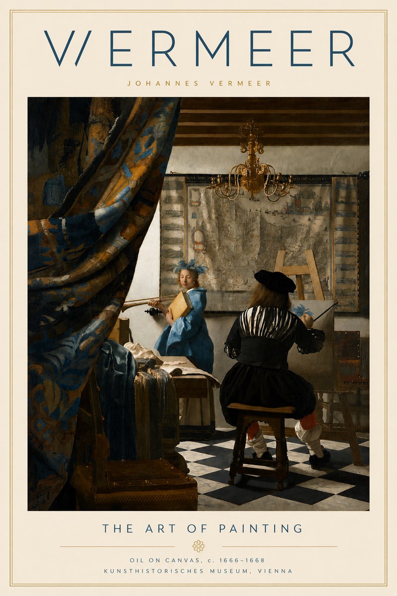 Vermeer The Art of Painting No4 - Póster