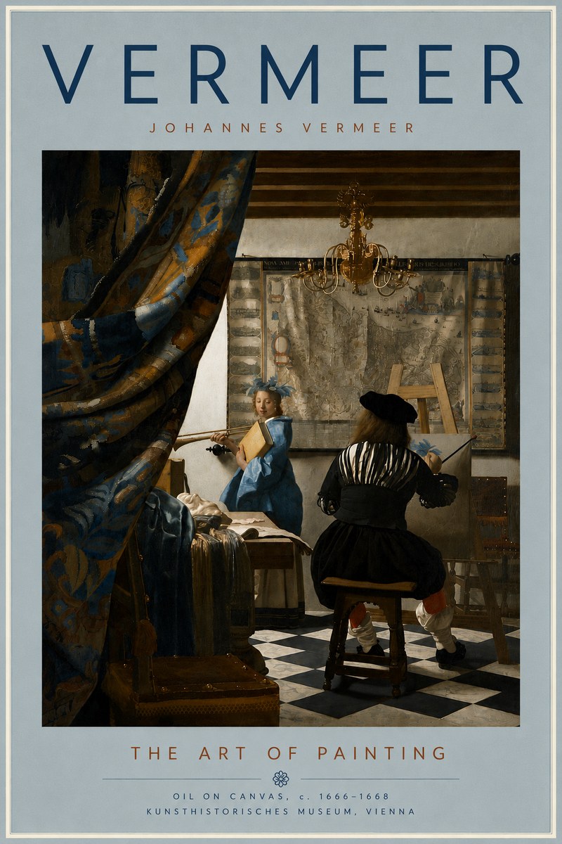Vermeer The Art of Painting No5 - Póster