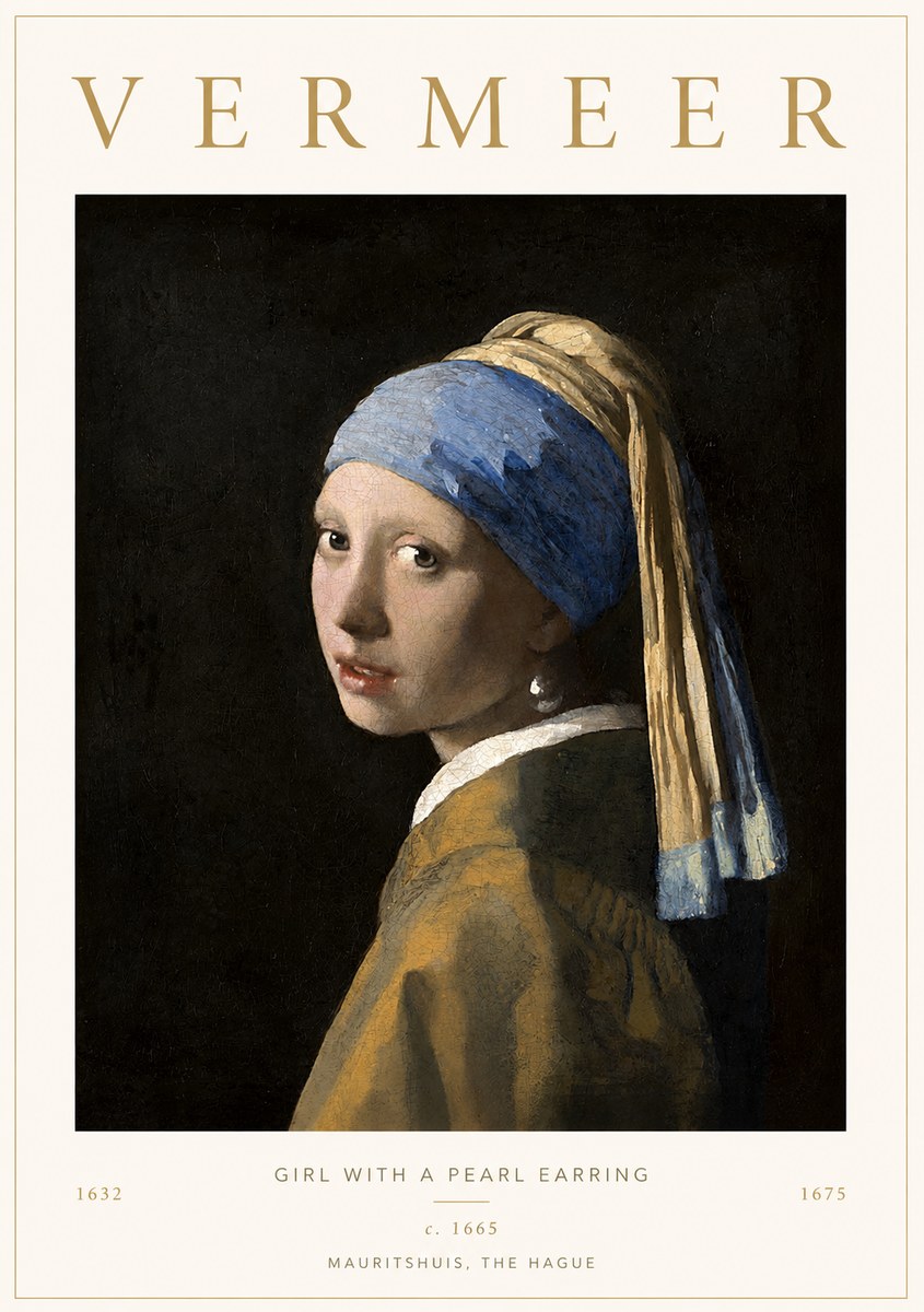 Vermeer Girl with a Pearl Earring II No2 - Póster