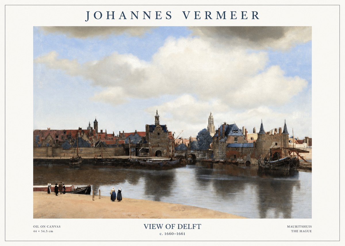 Vermeer View of Delft No1 - Póster