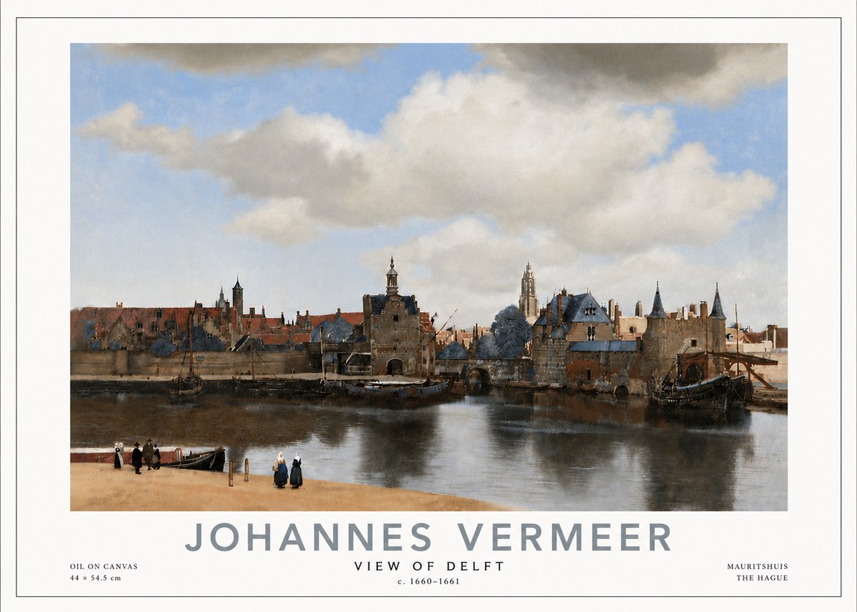 Vermeer View of Delft No5 - Póster