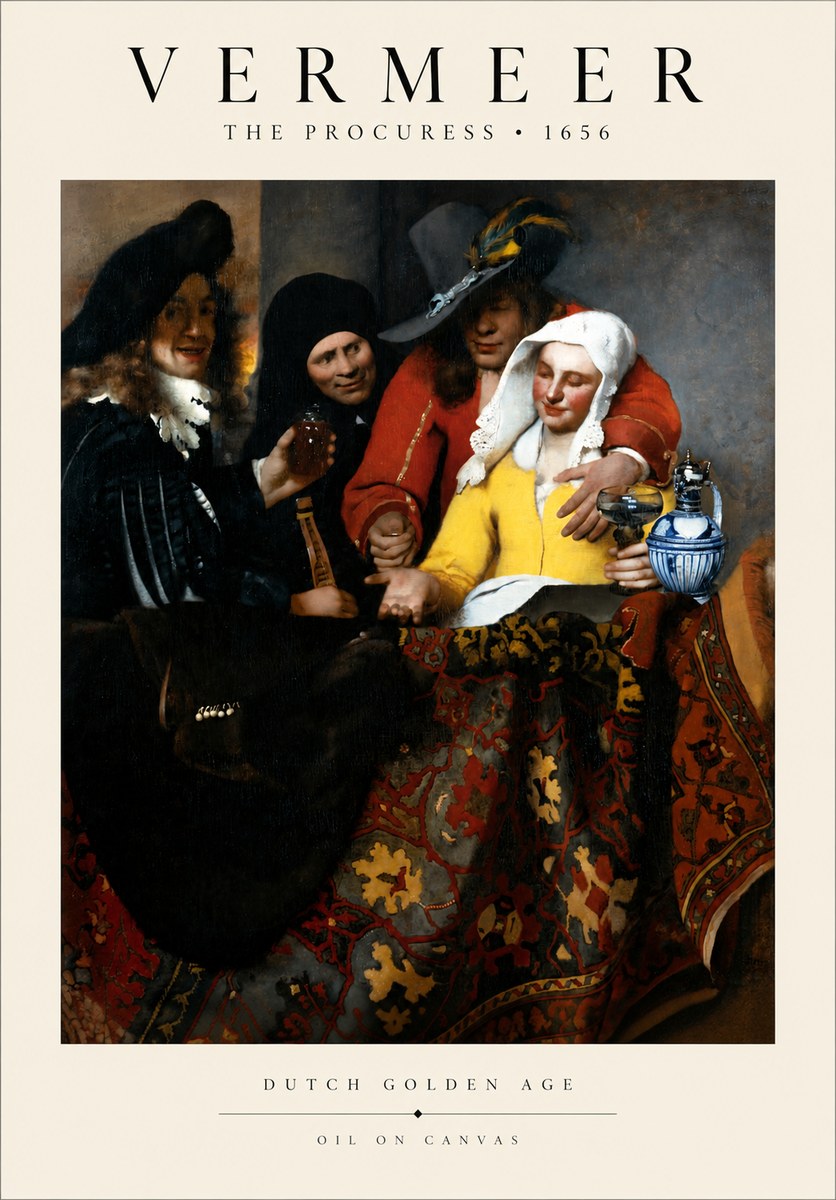 Vermeer The Procuress No3 - Póster