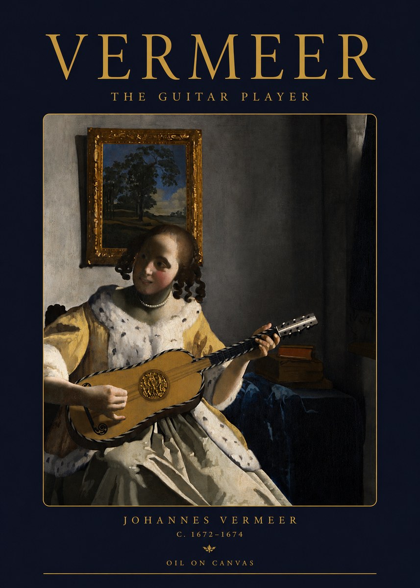 Vermeer The Guitar Player No3 - Póster