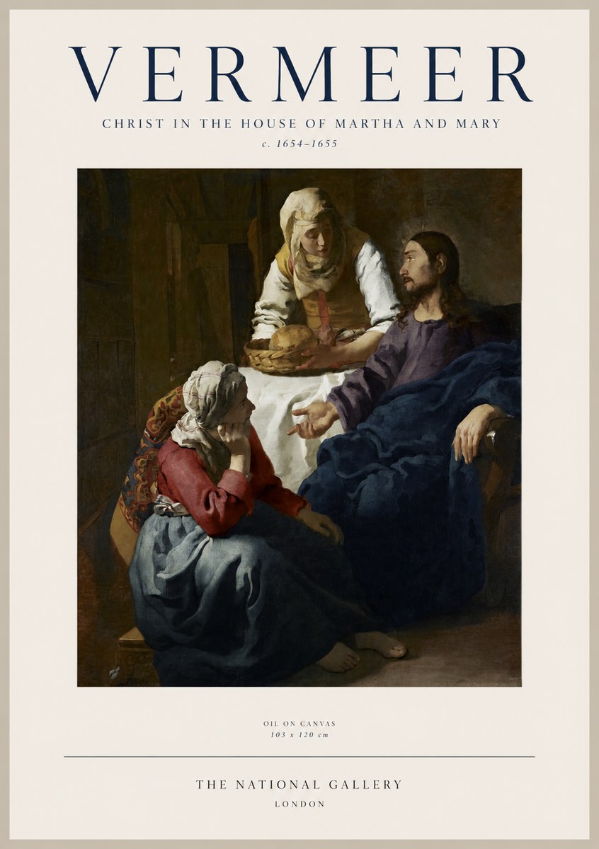 Vermeer Christ in the House of Martha and Mary No1 - Póster