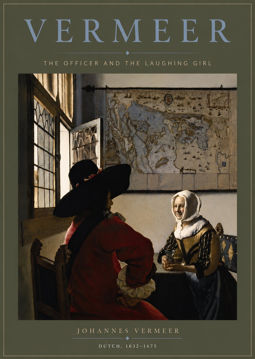 Vermeer The Officer and the Laughing Girl No6 - Póster