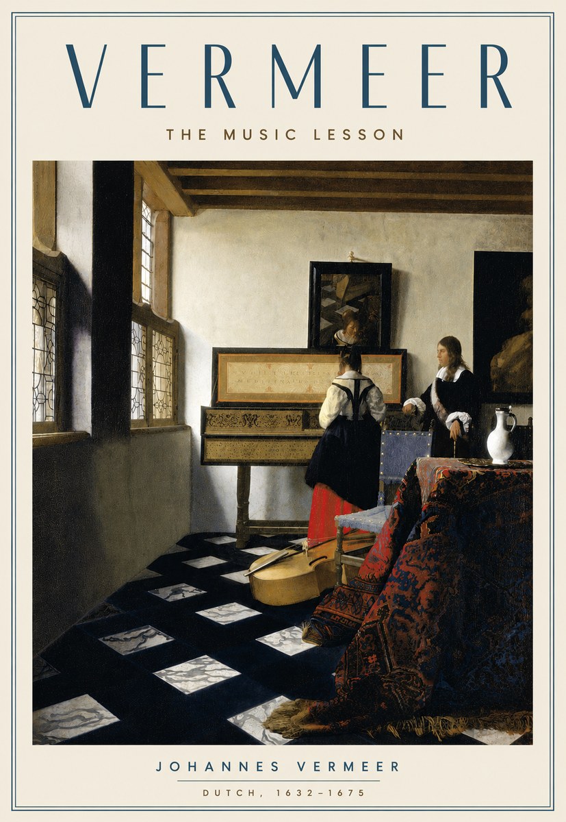 Vermeer The Music Lesson No3 - Póster