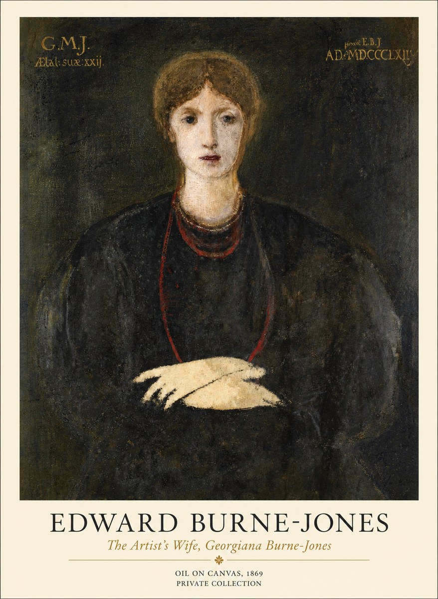 Edward Burne-Jones The Artist's Wife, Georgiana Burne-jones No1 - Póster