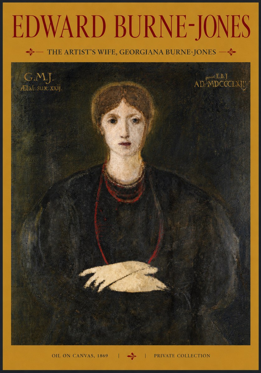 Edward Burne-Jones The Artist's Wife, Georgiana Burne-jones No3 - Póster