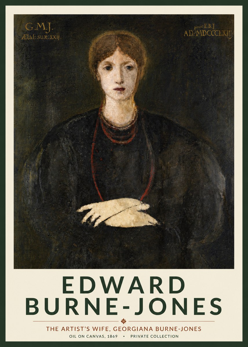 Edward Burne-Jones The Artist's Wife, Georgiana Burne-jones No4 - Póster
