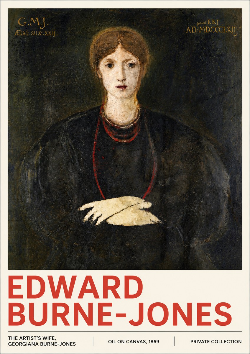 Edward Burne-Jones The Artist's Wife, Georgiana Burne-jones No6 - Póster
