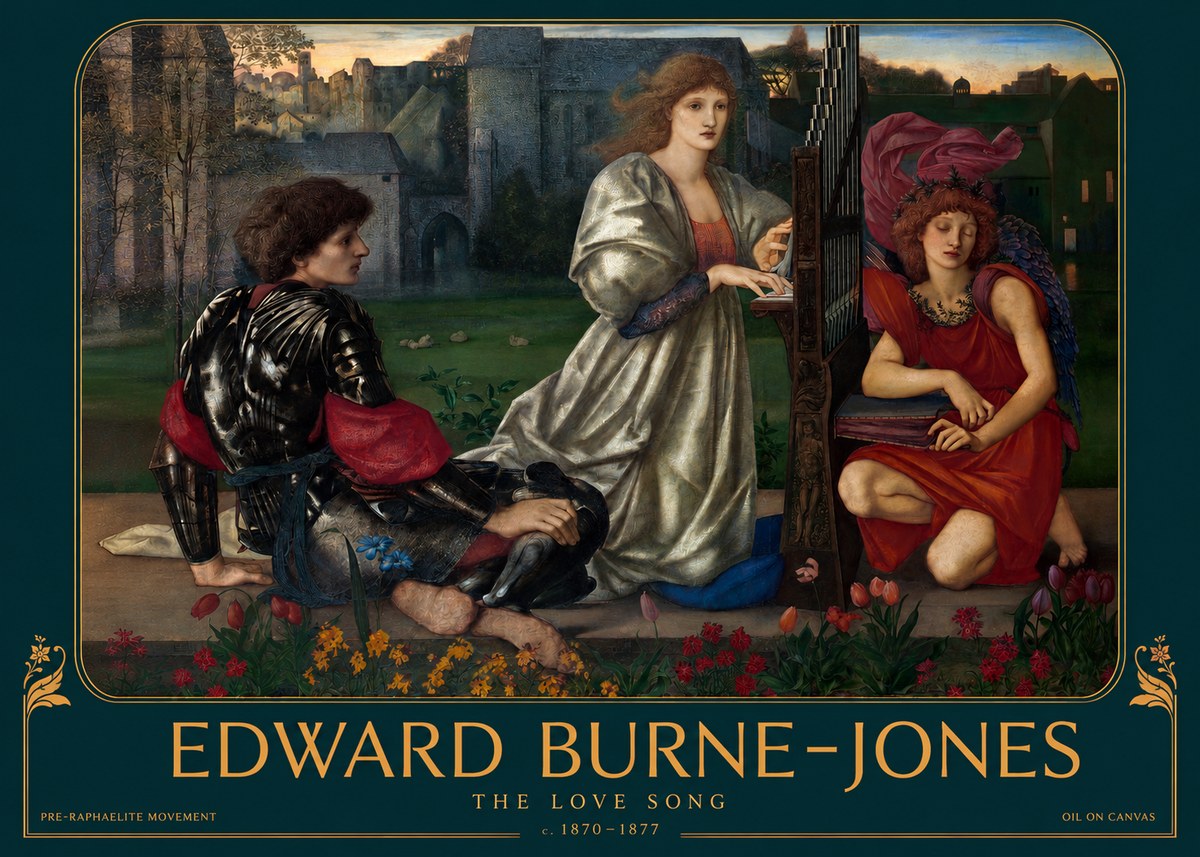Edward Burne-Jones The Love Song No2 - Póster