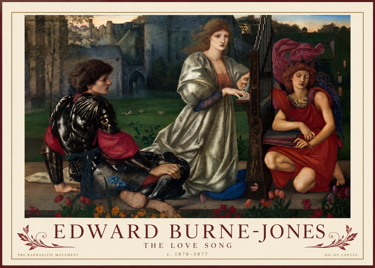 Edward Burne-Jones The Love Song No3 - Póster