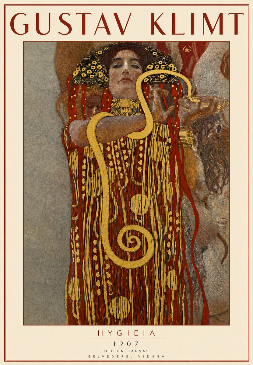 Klimt Hygeia No5 - Póster