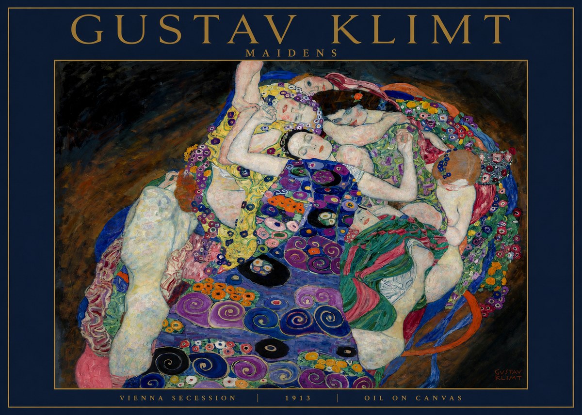 Klimt Maidens No3 - Póster