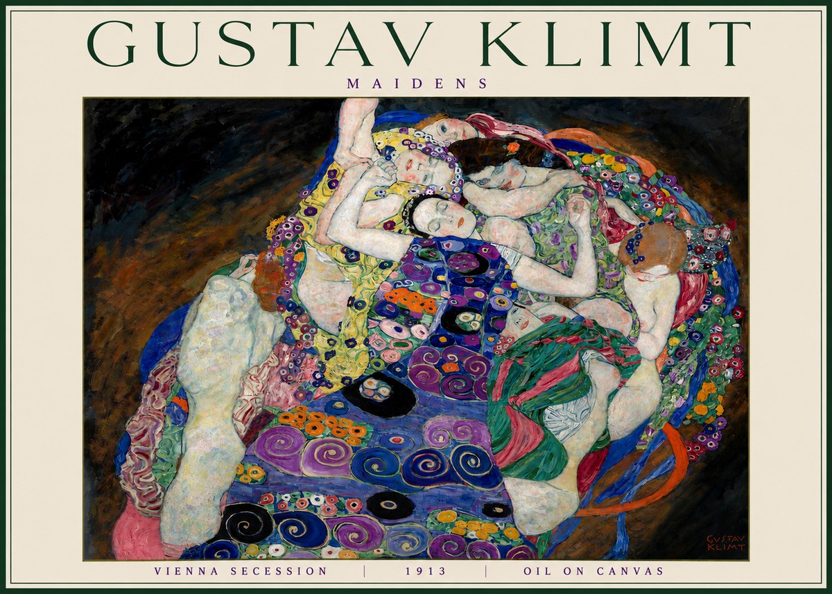 Klimt Maidens No4 - Póster
