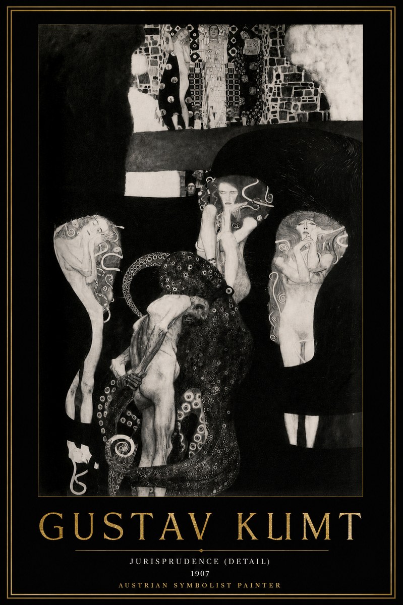 Klimt Jurisprudence (Detail) No2 - Póster