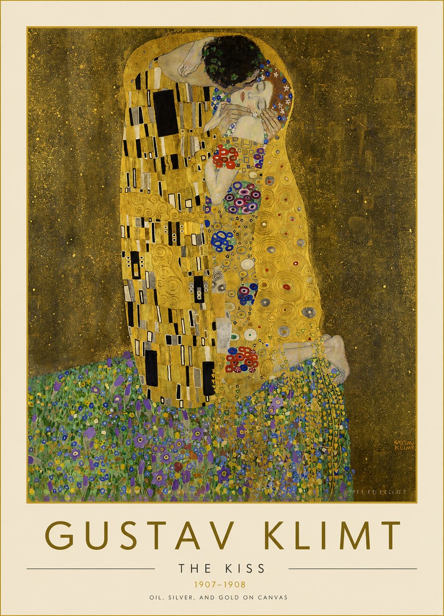 Klimt The Kiss No2 - Póster