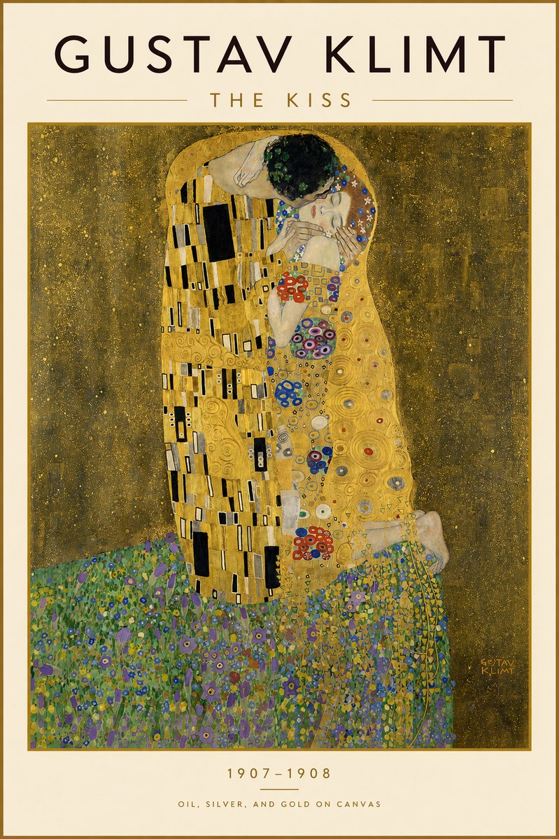 Klimt The Kiss No5 - Póster