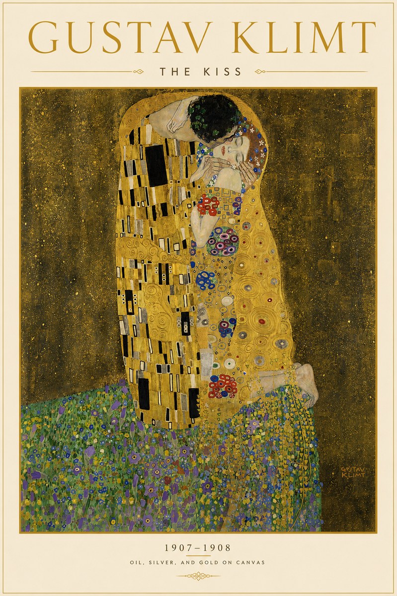 Klimt The Kiss No6 - Póster