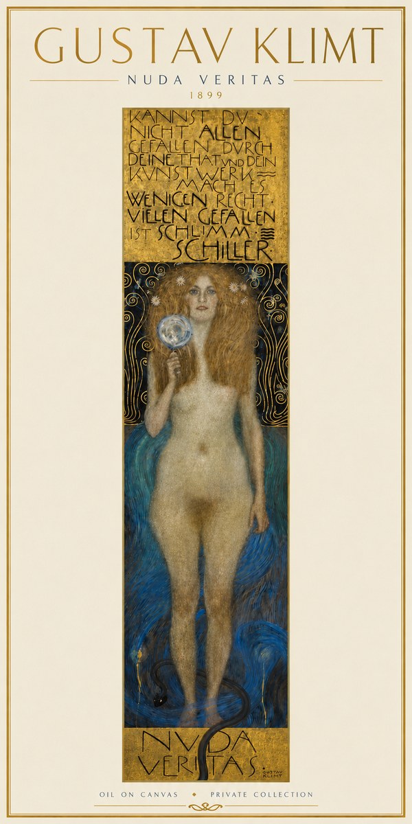 Klimt Nuda Veritas No5 - Póster