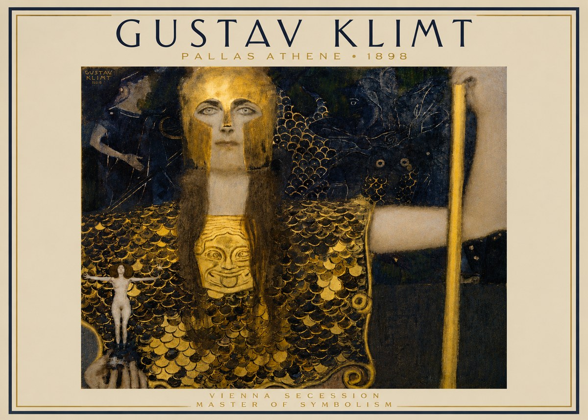Klimt Pallas Athene No3 - Póster