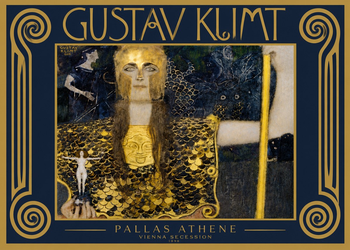 Klimt Pallas Athene No5 - Póster
